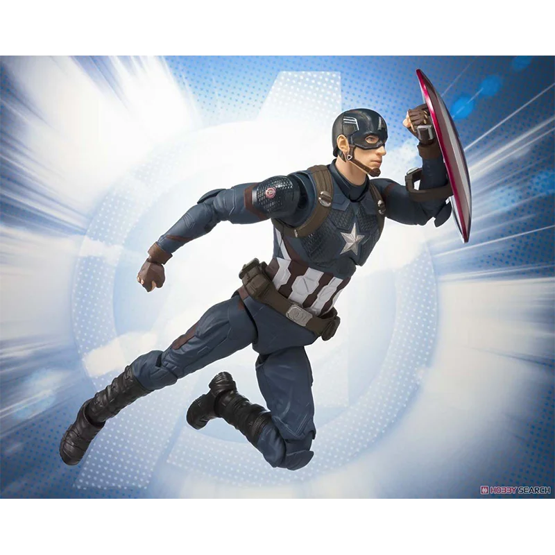 Bandai Original SHFiguarts Marvel AVENGERS ENDGAME WAR Capitan America Action Figures Giunti attivi Modello da collezione