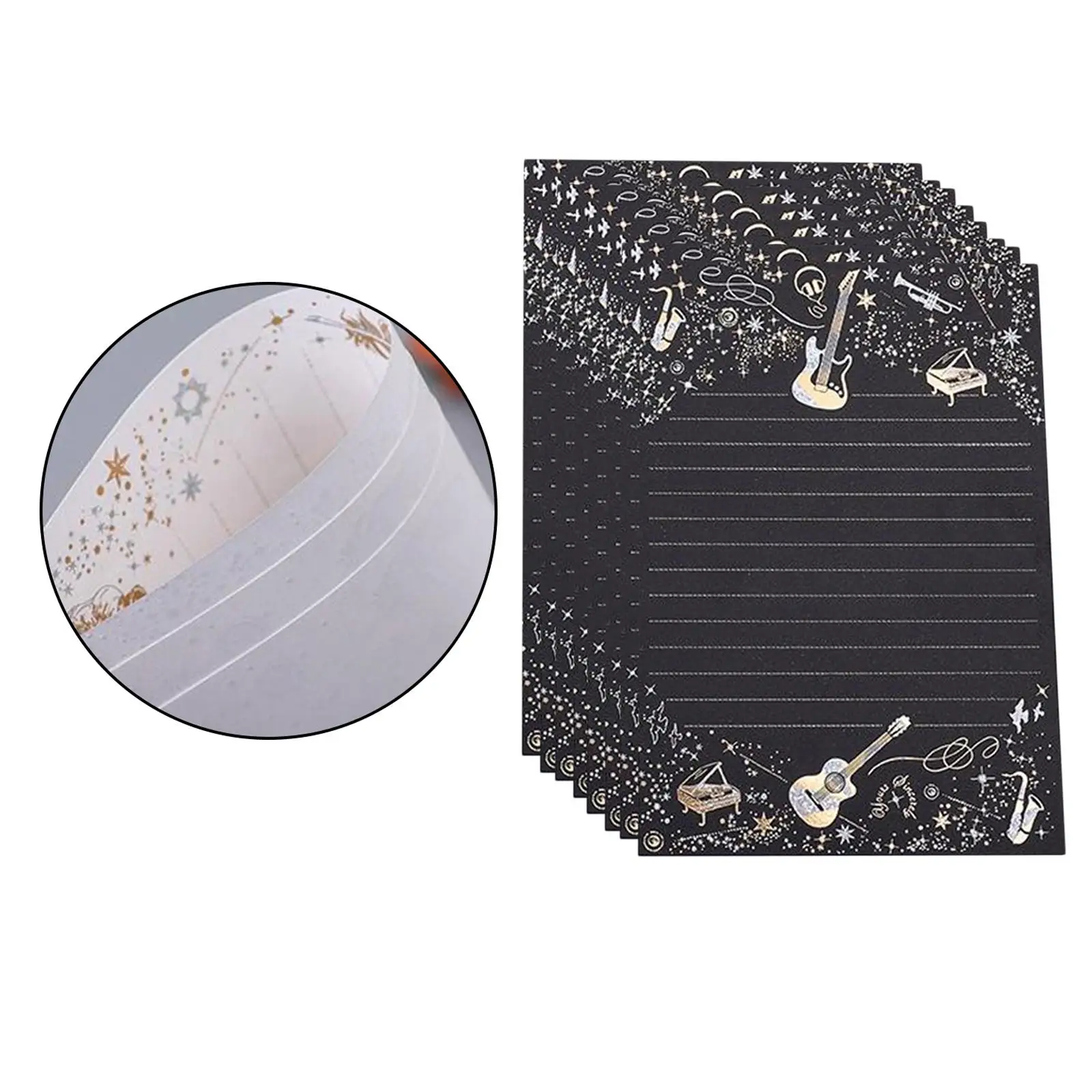 8x Invitation  Writing Letter Paper Greeting Stationery Ruled Writing Stationery