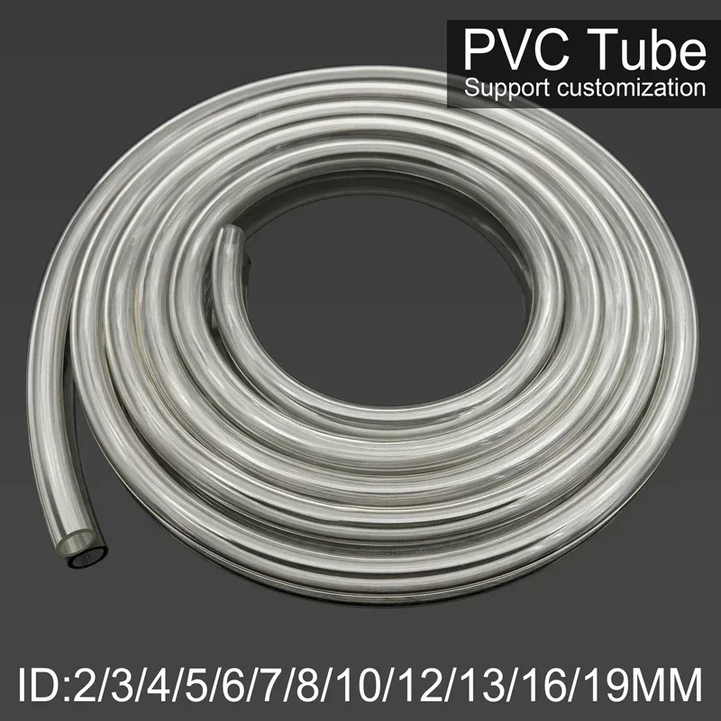 5M/10M PVC Soft Hose ID 2 3 4 5 6 8 10 12 14 16 18 20 25 32mm Odorless Plastic Transparent High Quality Water Pump Flexible Tube