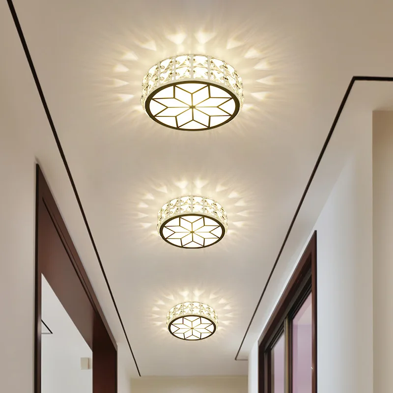 

Led Crystal Aisle Light Corridor Light Hallway Light Ceiling Lamp Entrance Foyer round Balcony Light