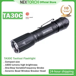 NEXTORCH TA30C Tactical flashlight , High power torch , high brightness , Rechargeable torch, with tactical finger ring