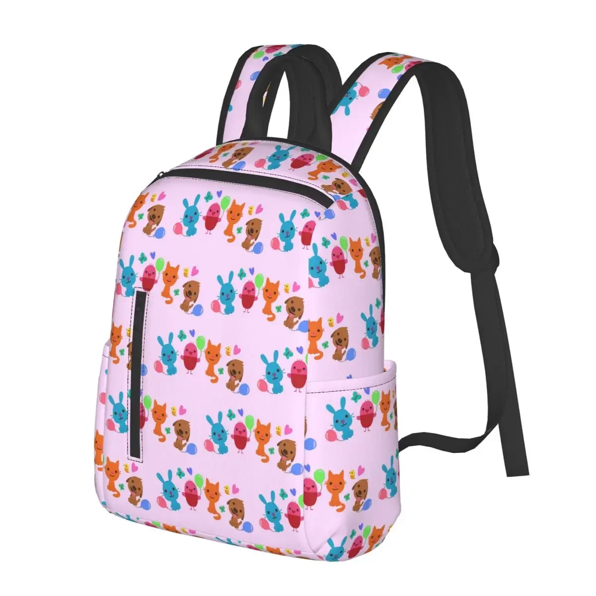 

Play Sago Mini Pink Student Backpack School Bag Hiking Travel Daypack for Boys Girls Fashion Bookbag Shoulder Bags