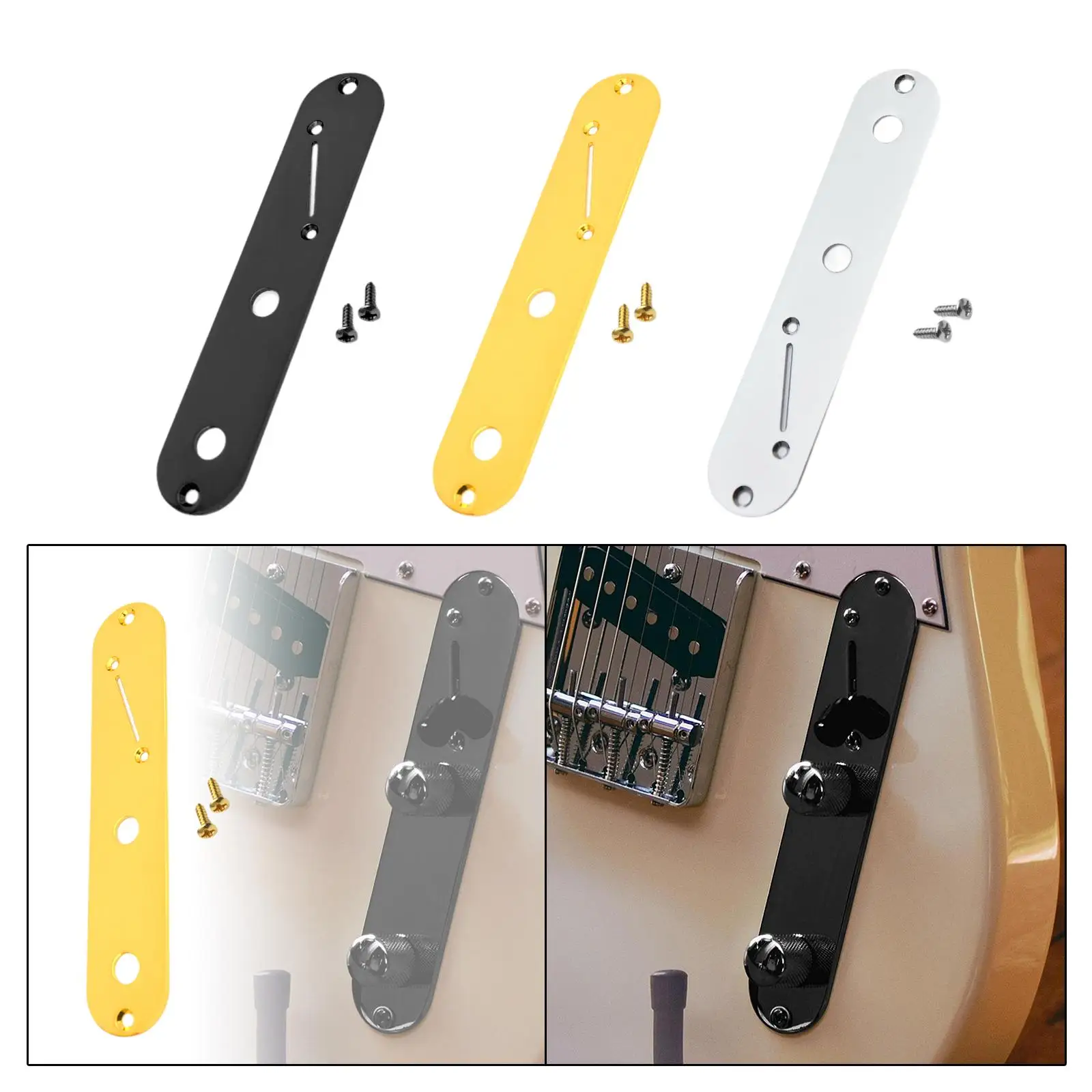 Guitar Control Plate with Angled Switch Slot for Electric Guitars