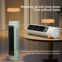 Portable Air Conditioner Fan Quiet Desktop Tower Fan Rechargeable Desk Fan Air Cooler Circulating Standing Fan for Home Office