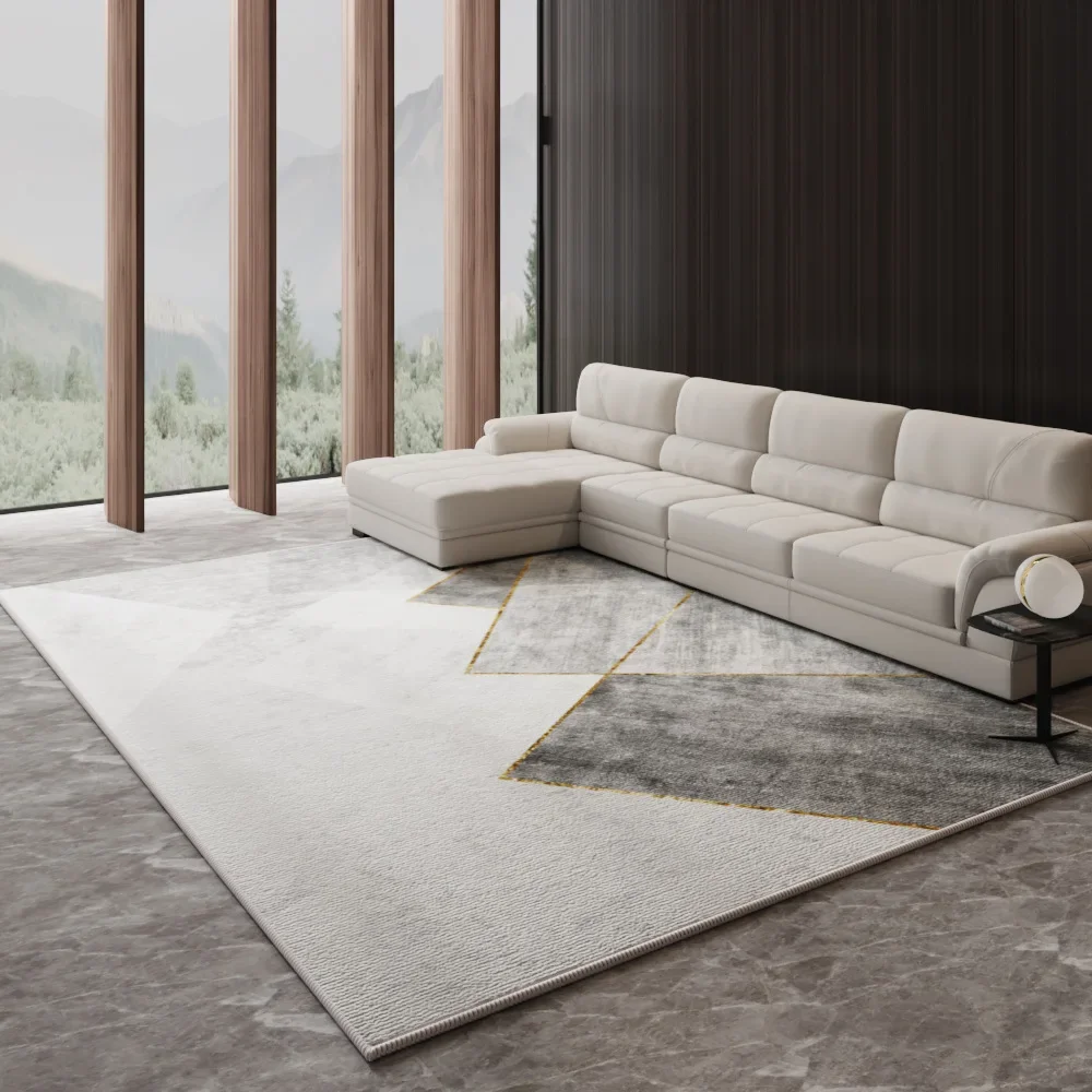 HD-Nordic Light Luxury Area Rug – Large Living Room Carpet for Under Sofa & Coffee Table, Bedroom & Lounge Home Decor