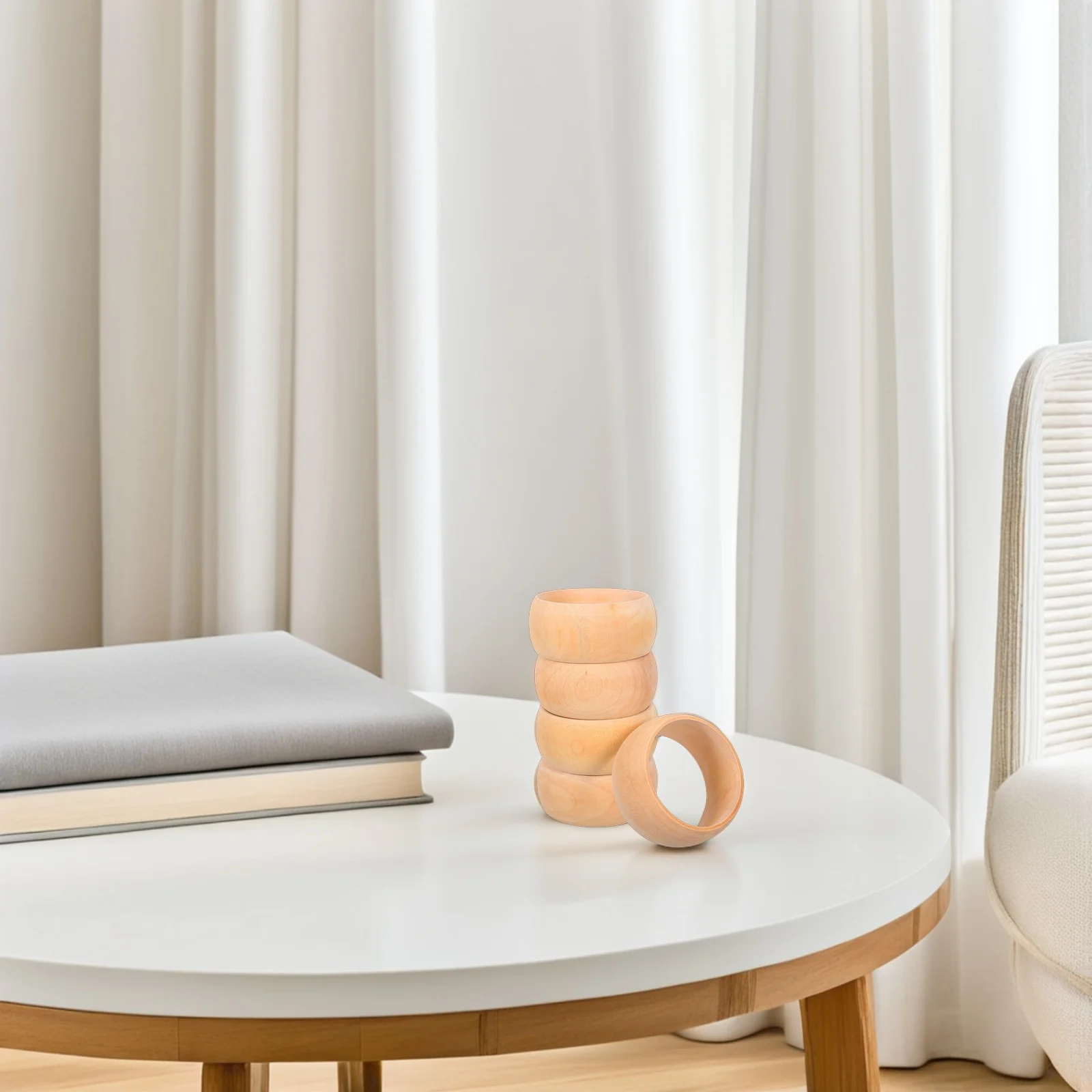 

5Pcs Wooden Bangles Natural Round Wood Rings for DIY Jewelry Making Painting Weaving Craft Projects Unfinished Wood Bracelet