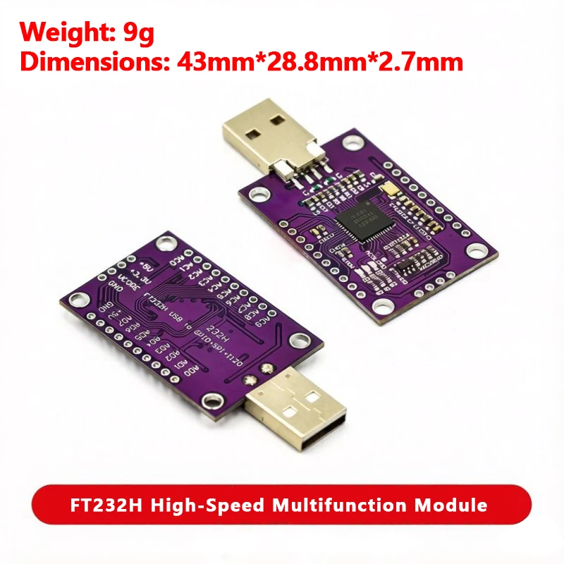 MCU FT232H USB to JTAG UART FIFO SPI I2C High Speed Multifunction FT232H Serial Port Module