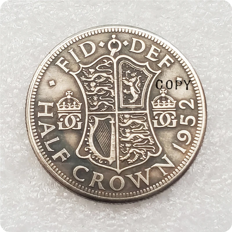 1937 United Kingdom ½ Crown - Edward VIII Pattern and 1952 ½ Crown - George VI Copy Coins