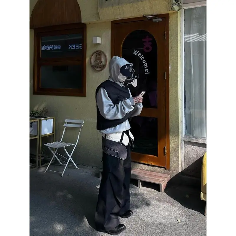 

Vests Waistcoats Thick Womens For Ladies Spring Cotton-Padded Cropped O-Collar Minimalist Cleanfit Breathable Gentle Urban Retro