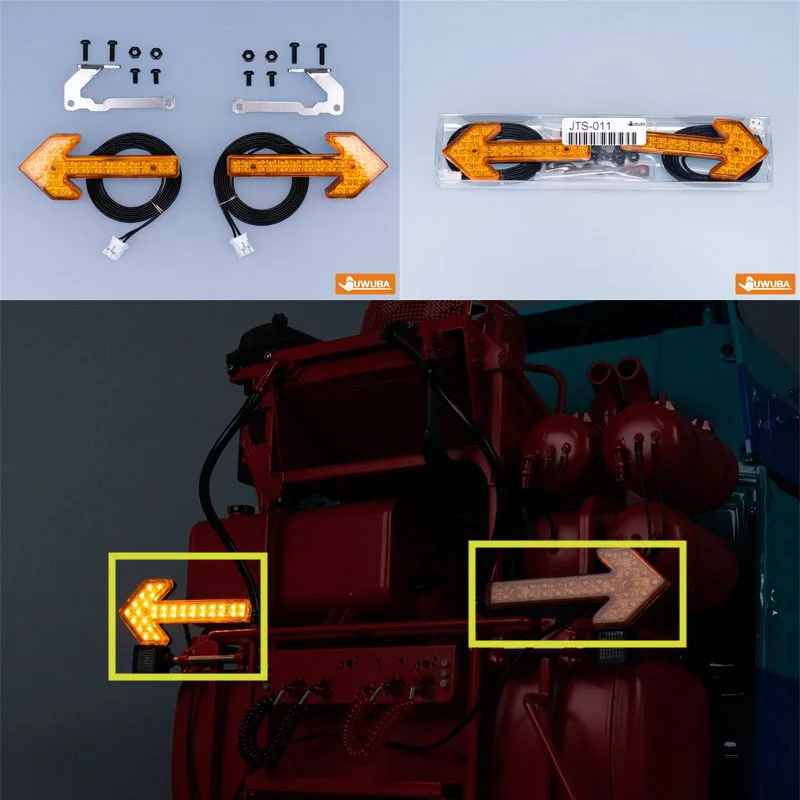 

RC Toy LED Arrow Light Warning Light JTS-011 Double Flash For Tamiya 1/14 RC Tipper Truck Tractor Truck 770S Arocs TGX Hobby