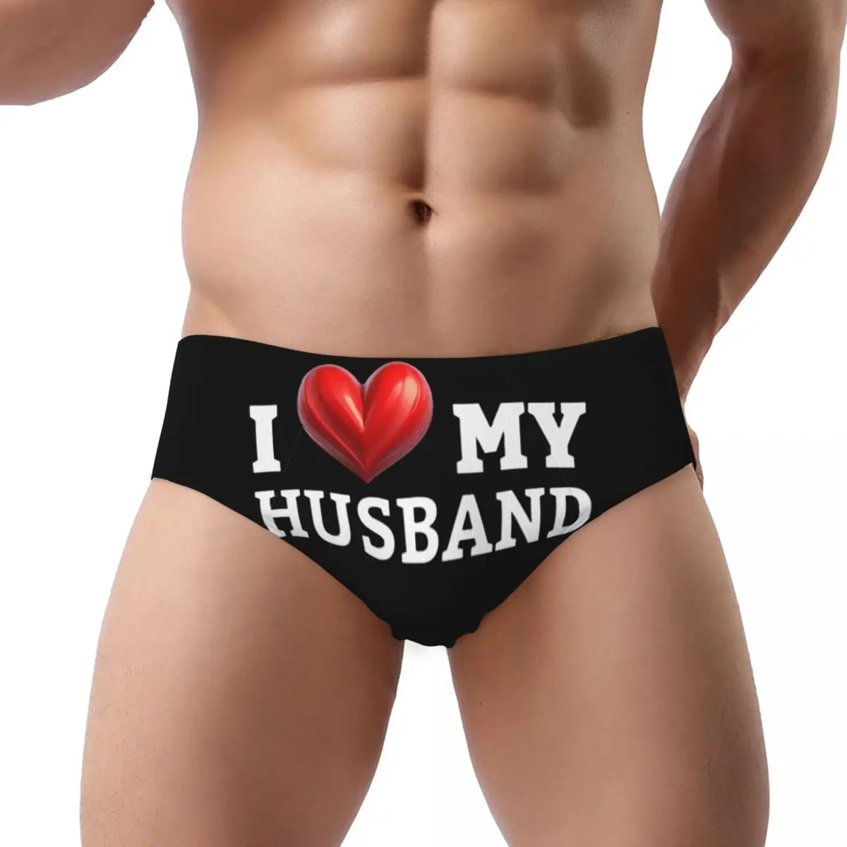 Custom Happy Valentine's Day Brief Panties Women Breathable Stretch I Love My Husband Underwear