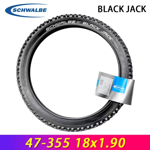 SCHWALBE 블랙 잭, 버디 MTB 자전거, BMX 자전거 액티브 라인 와이어 타이어, 3 K-가드, 30-65PSI 사이클링 부품, 18 인치, 47-355, 18x1.90 