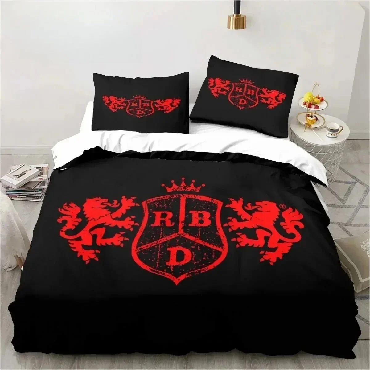 Juego de cama con estampado 3D de banda musical RBD, funda nórdica, edredón, funda de edredón, funda de almohada, King Queen, tamaño doble, niños, niñas y adultos