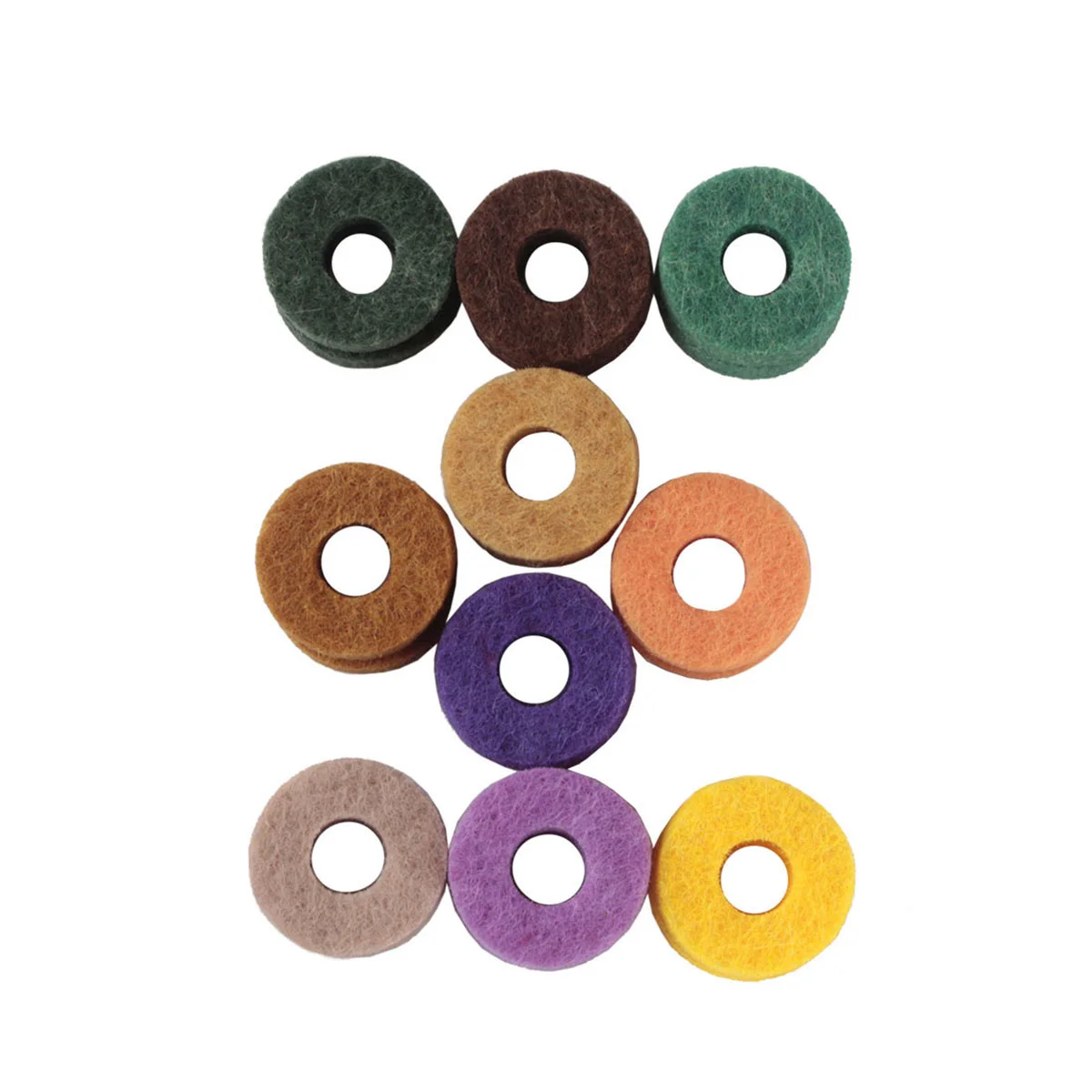 20 Pcs Strap Button Felt Washers Bass Drum Drumming Practice Pad Cymbal Felt Pads Cymbals Accessory Cymbal Stand Felt Washer