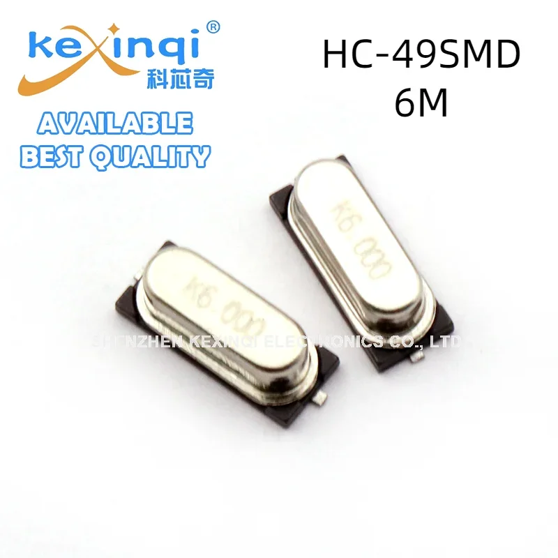 10 stks SMD Kristaloscillator 6 M 2pin 6 MHz HC-49SMD 49SMD Quartz Crystal Passieve Kristaloscillator