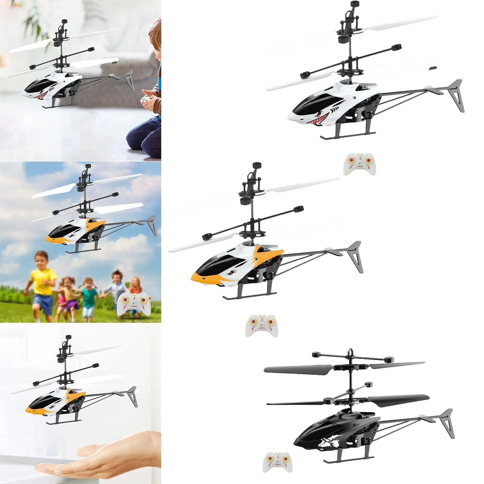 RC Induction Helicopter Toy Remote Control Aircraft Anti Fall 2CH Mini Flying Toy for Beginner Kids Birthday USB Charging