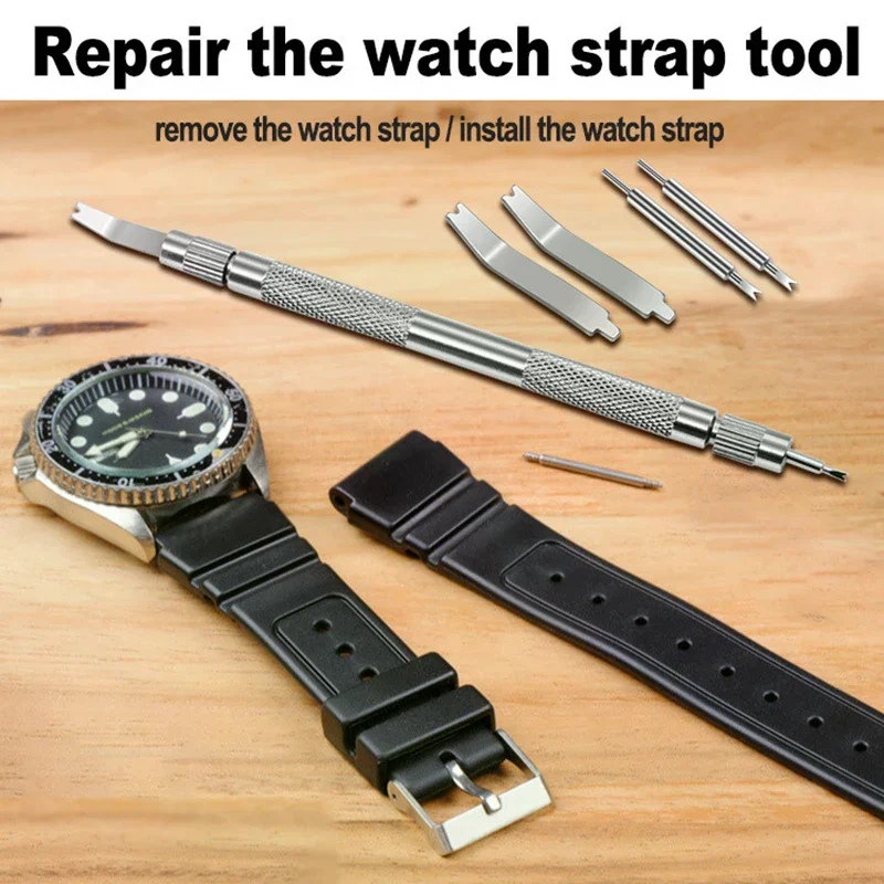 Metal Watch Prying Tool Back Cover Opener Strap Replacement Band Link Pins Remover Watchmaker Repair Kit 1/2PCS