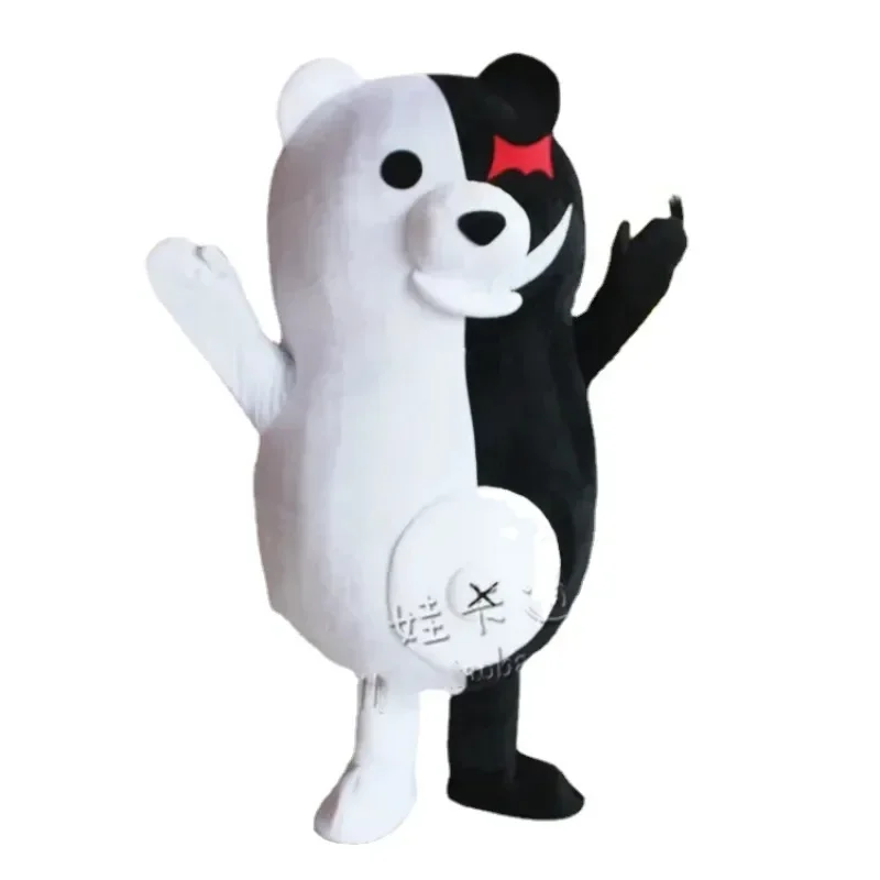 Black and White Bear Mascot Costume Cartoon Monokuma Mascot Costumes for Sale Anime Role Dress Cartoon Apparel Cosplay Suits