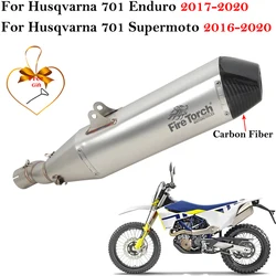 For Husqvarna 701 Enduro Supermoto 2016 - 2020 Motorcycle Exhaust Escape System Modified Muffler With Middle Link Pipe DB Killer