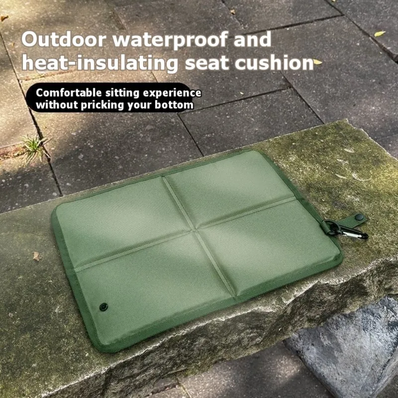 【ELECTRONIC-ACCESSORIES】Outdoor Folding Seat Cushion 2PCS With Hook Soft Waterproof Oxford Cloth Pad Designed For Hiking Picnic