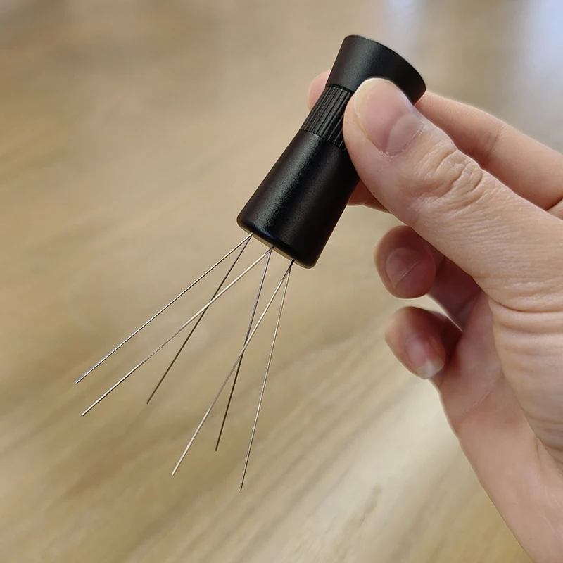Espresso Coffee Needle Distribution Tool Anti-Clumping for Coffee Grounds Distribution Magnetic Absorption Stand SearchPean
