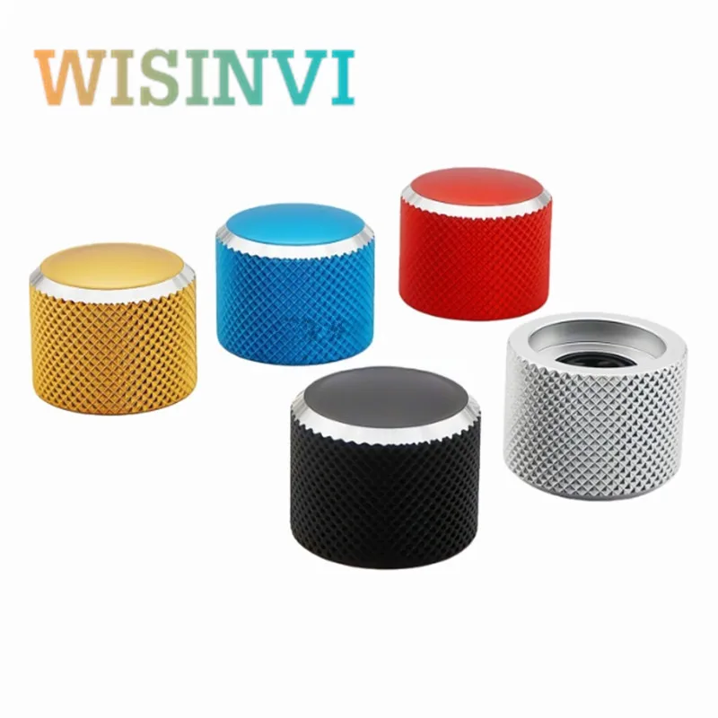 2pcs 21.5X17MM Aluminum Alloy knob Potentiometer Encoder cap Car DVD  knob navigation knob cap Flower /D Shaped Hole 6mm
