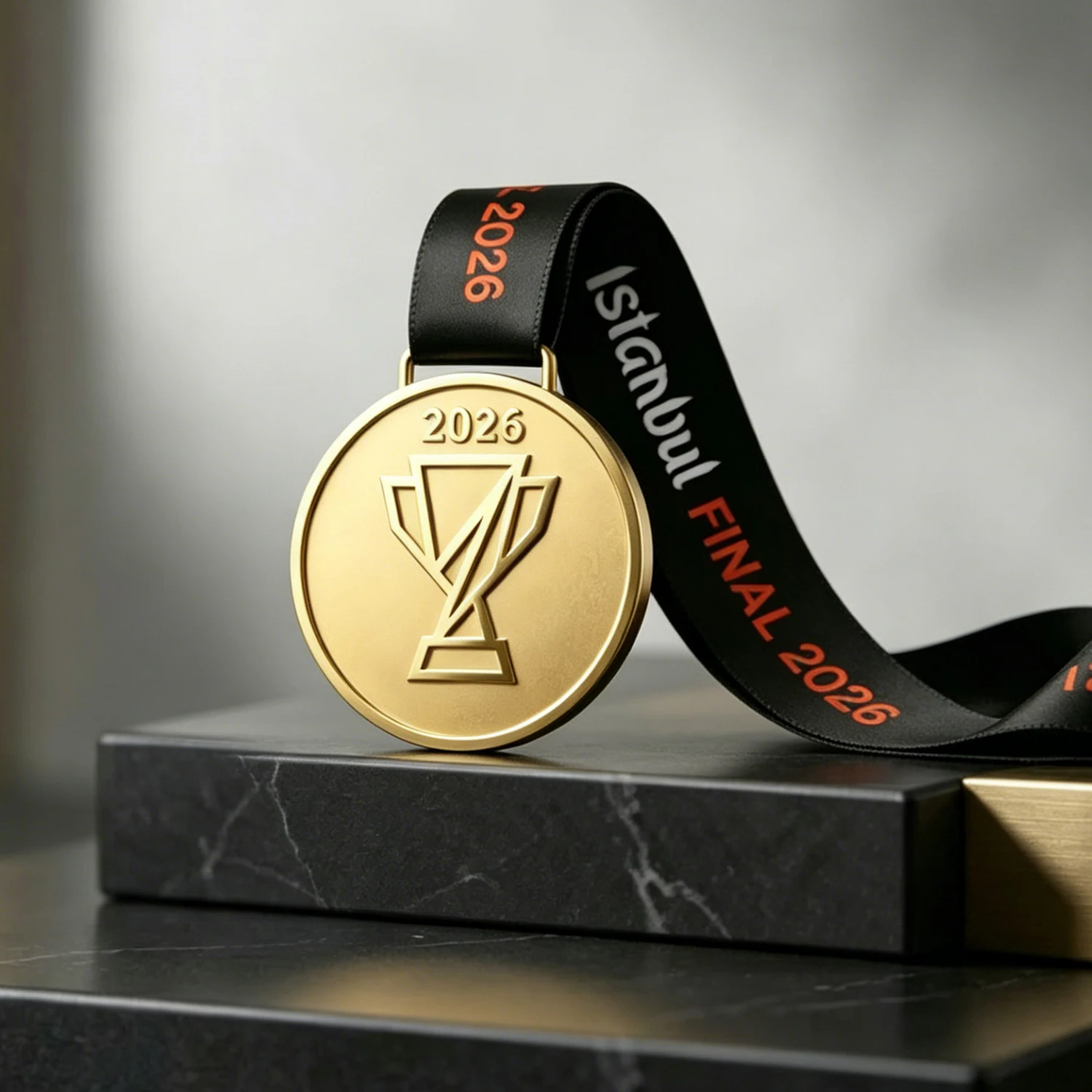 ISTANBUL 2026 Champions Medal for Europa with Ribbon Football Souvenirs Fan Collectible