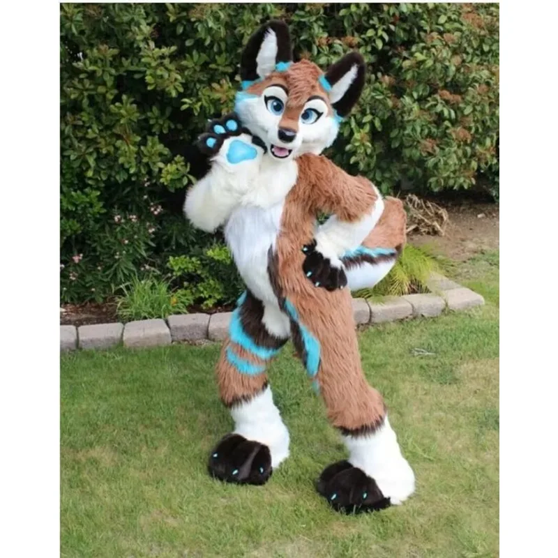 Wolf Dog Mascot Costume Husky Cosplay Party Adults Size Fursuit Character Outfit Handmade