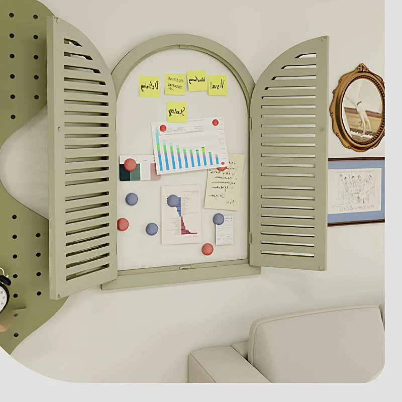 Solid wood shutters Nordic simulation windows, creative cover-up decoration, meter box decoration