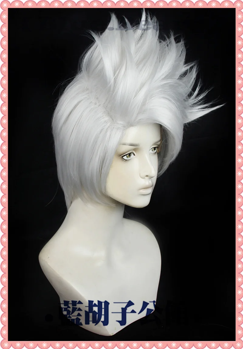 Anime Hatake Kakashi Cosplay Wig Short Silver Grey Heat Resistant Hair Cosplay Costume Wig view 5