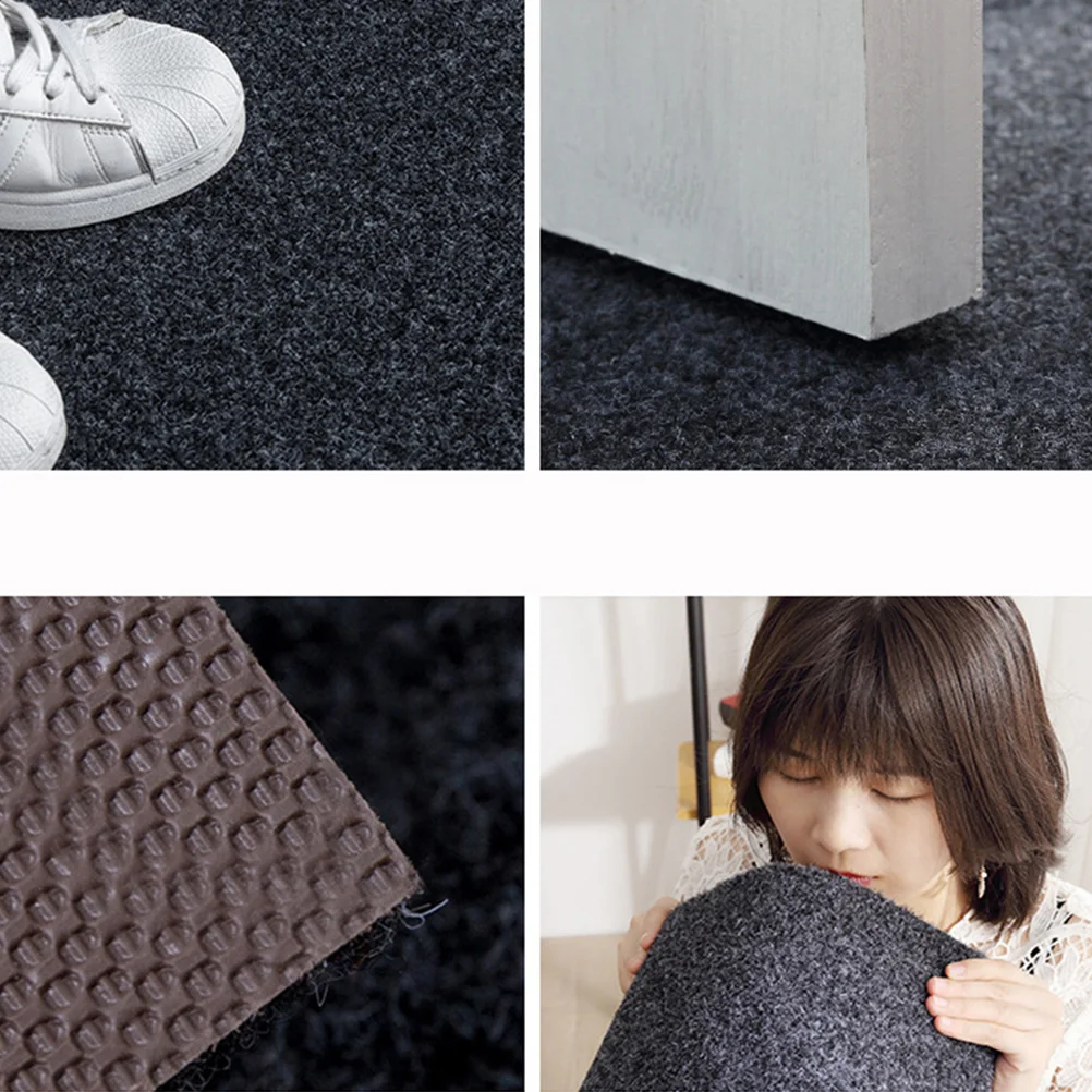

2Pcs Black 60x40cm Door Mat Comfortable Long-Lasting Floor Mat for Entryway Home Office Simple Design Door Carpet