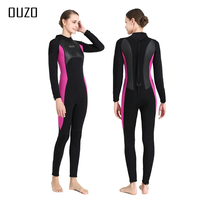 3MM Neoprene Wetsuit Men Women One-Piece Suits Keep Warm Surf Scuba Diving Suit Fishing Spearfishing Kitesurf WetSuit