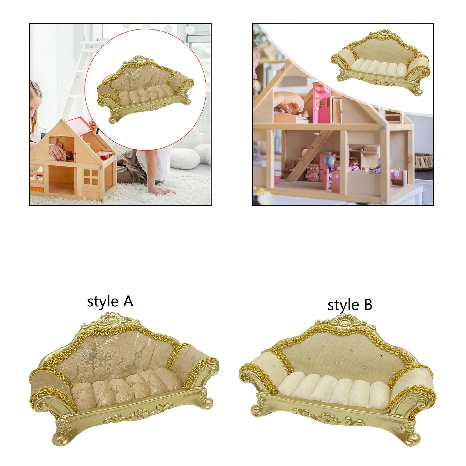 

Диван, подставка для ювелирных изделий, подставка для сережек, украшение дома, кукольный домик, коробка для колец, держатель для колец для спальни, гостиной