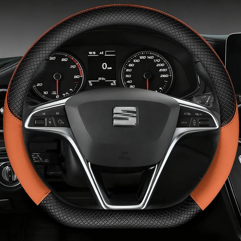 Accessories Car Steering Wheel Cover Non-Slip 38cm For Seat Tarraco Arona Ateca Ibiza Toledo Mii Leon Arosa Exeo ST FR