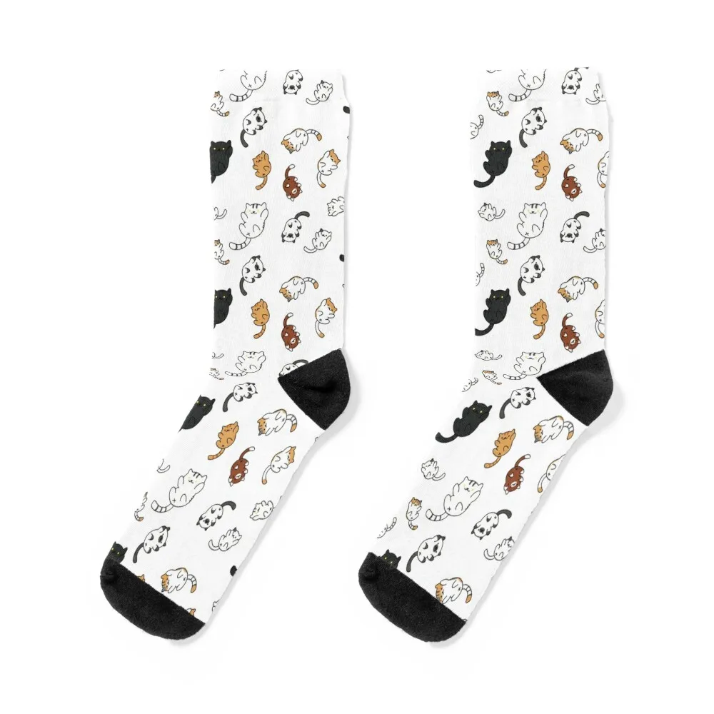 

Neko Atsume Kitty Collector Cats Socks with print floral hip hop Socks Man Women's