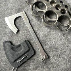 9Cr18Mov Stainless Steel Axe blade Kinfe Pendant Outdoor Decorations Necklace Bracelet Camping Gear EDC Tools K-sheath Bead Chai