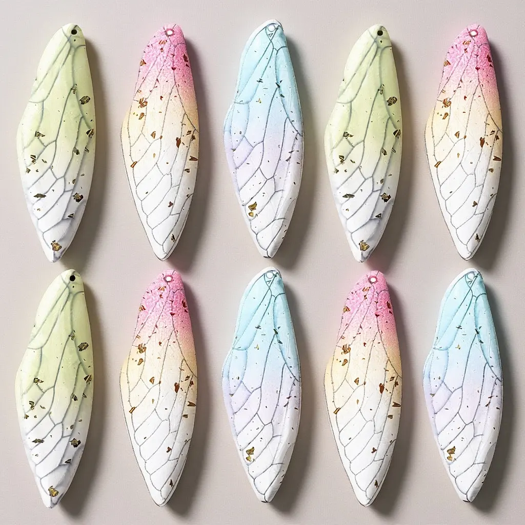 

10pcs Dragonfly Wing Resin Charms Pendant Jewelry Making Diy Bracelet Earring Necklace Supplies Keychain Craft Trinkets Pendant