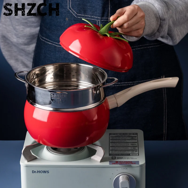 Soup pot, induction cooker, universal milk pot, steamer, small cooking pot