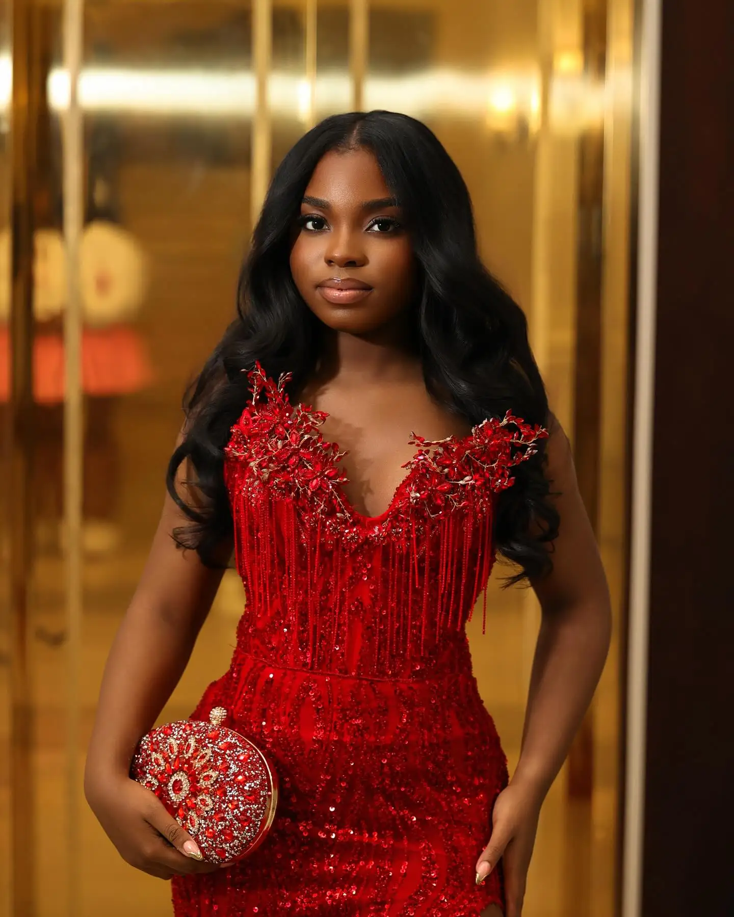 Afrykańska błyszcząca sukienka urodzinowa z koralikami Czarne sukienki ślubne dla dziewczynek Sesja zdjęciowa Suknia ślubna Aso Ebi Suknia weselna