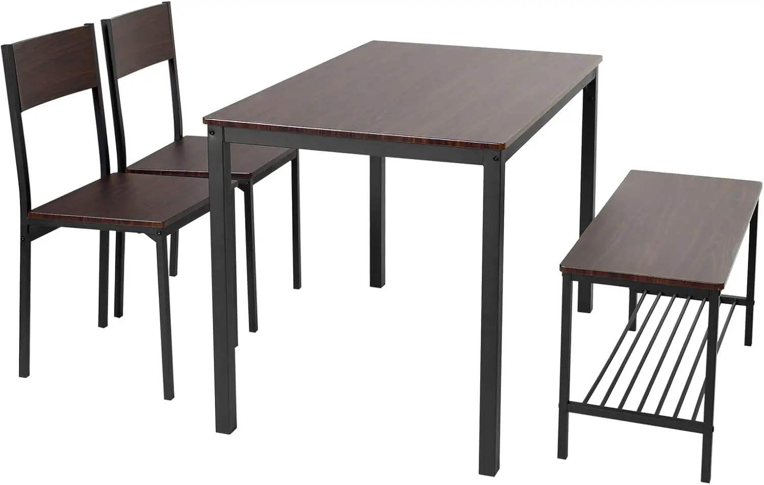 Sogespower Dining Room Table Set 43 Inch Kitchen Table Set With 2 Chairs And Bench, Dining Room Table Set For 4 Home, Kitchen,
