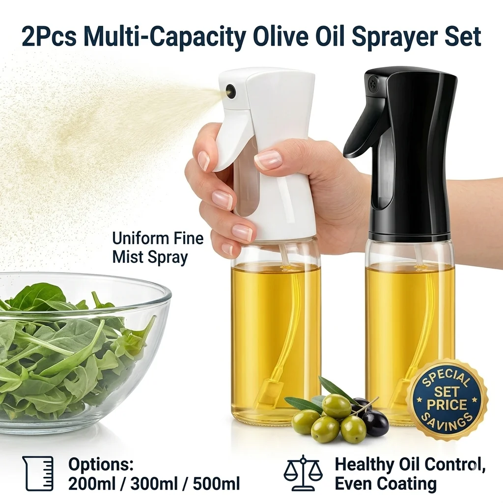 200/300/500ML Pneumatic Spray Bottle Fitness Barbecue Spray Oil Dispenser Kitchen Oil Spray Bottle Cooking Olive Oil Sprayer