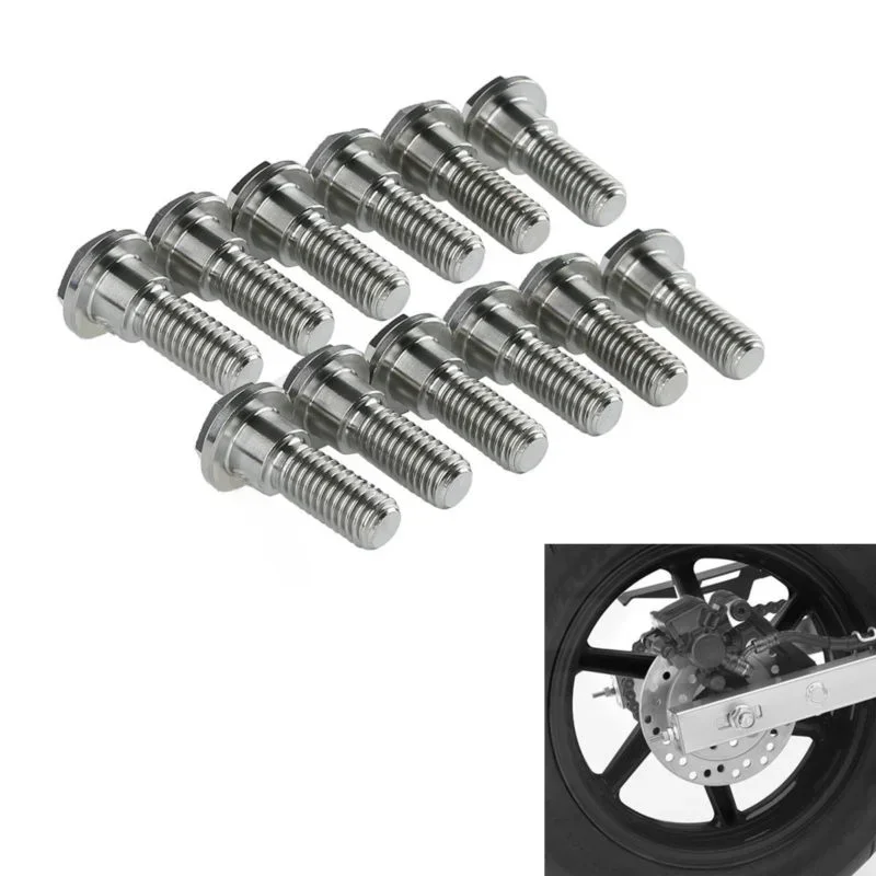 

12x Titanium Bolts F&R Brake Disc Rotor M8 X 24 For Honda VT1100 Shadow 1995-2007 VTX1300 2003-2009 Moto Acsessories