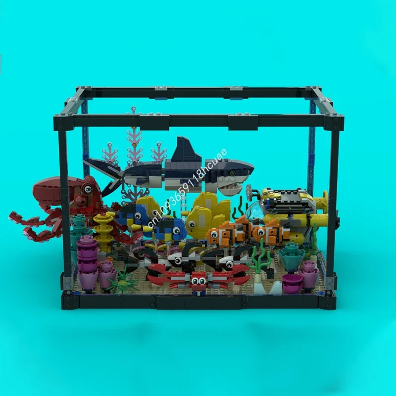 

1511pcs MOC Big Fish Tank Remix Building Blocks Christmas Display Ready Collector Edition Perfect for Exhibition Birthday Gift