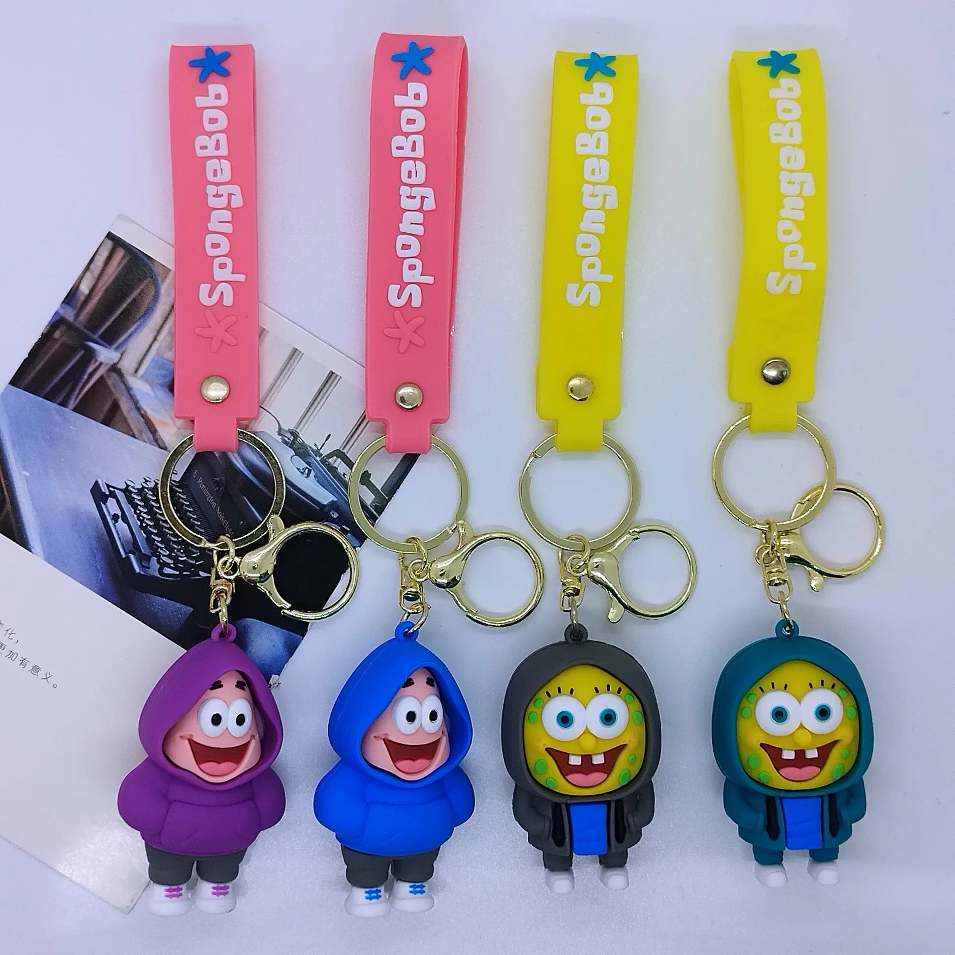 

Creative Cartoon SpongeBob SquarePants Big Star Keychains Bags Car Keychains Accessories Gifts Fashion Toys Anime Cartoon Frind