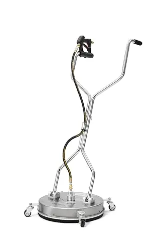 24 in. Pressure Washer Surface Cleaner in Stainless Steel w/Handles & Wheels, 4350 Max PSI, 3/8