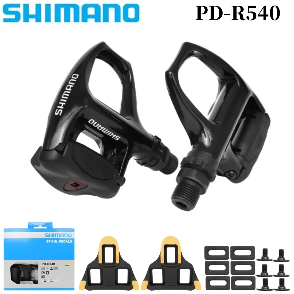 

SHIMANO PD R540 Road Bike Pedals Aluminium Alloy Self-Locking Pedal With SH11 Cleats Shimano PD-R540 Original Bicycle Pedals