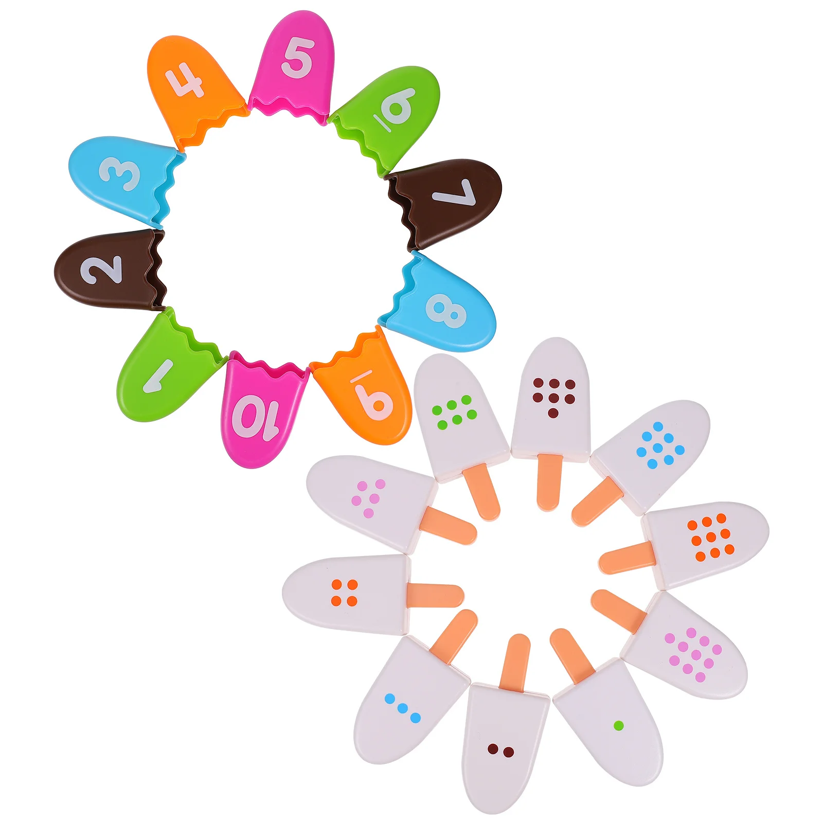 1Set Kids Digitale Ijslolly Matching Diverse Kleur Ontwikkelt Fijne Motoriek Nummer Cognitie Ouder Kind Spelen Educatief