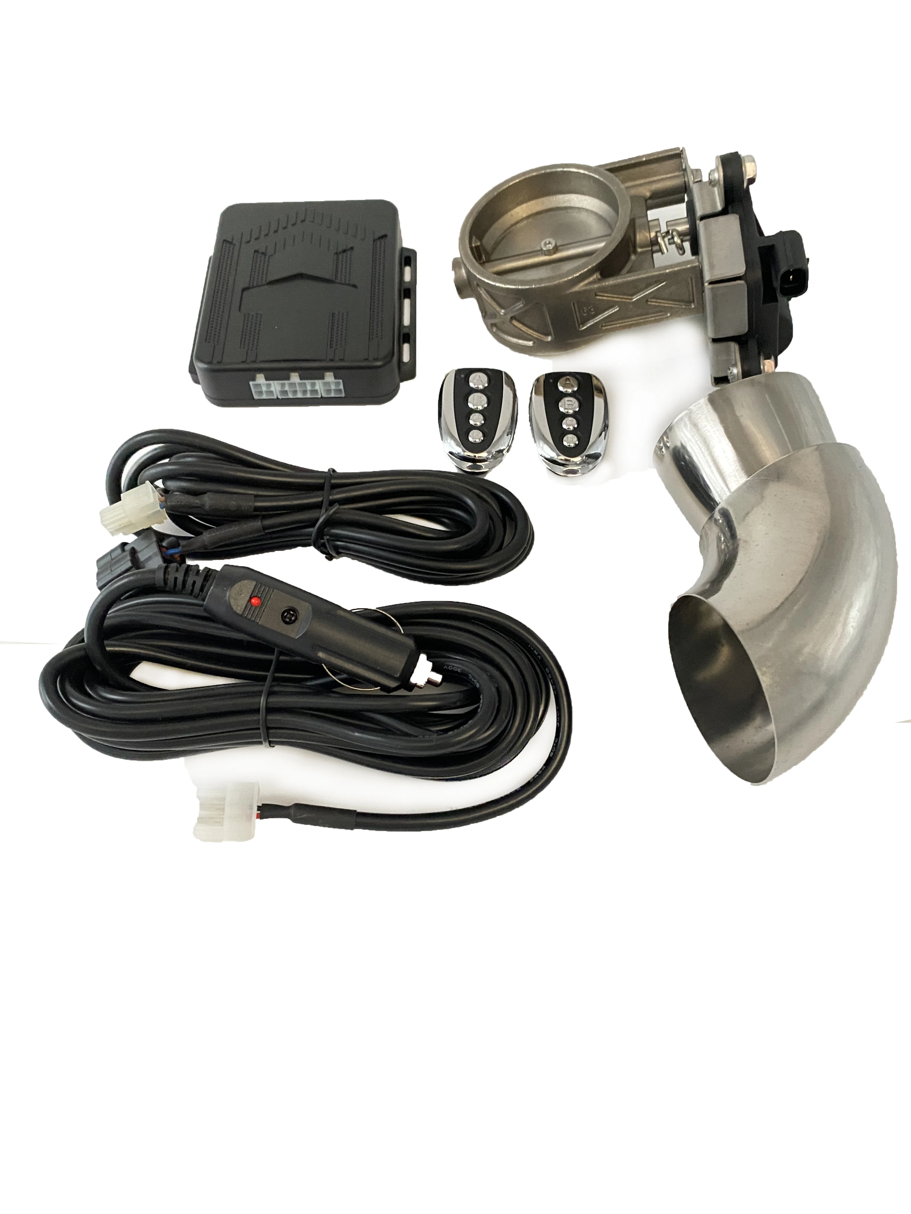 Automobile Vacuum Pump Exhaust Cut-off Valve Electronic Exhaust Valve With Remote Control Multi-angle Switch 51mm, 63mm, 76mm