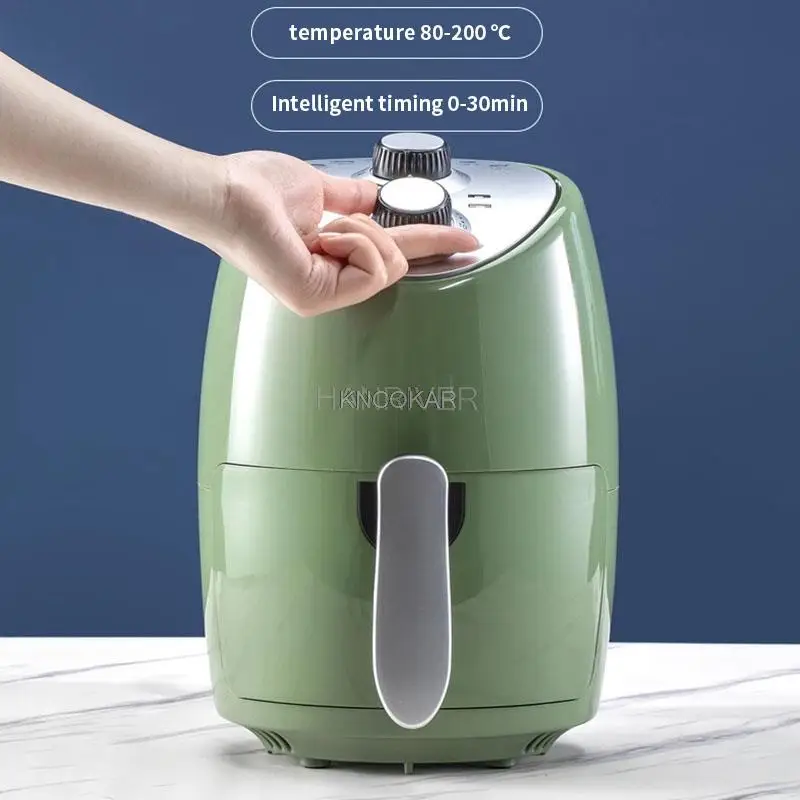 2.6L المنزلية الصغيرة الهواء وعاء مقلي عميق المنزل رقائق السخام آلة مقلاة عميقة وعاء مقلي عميق