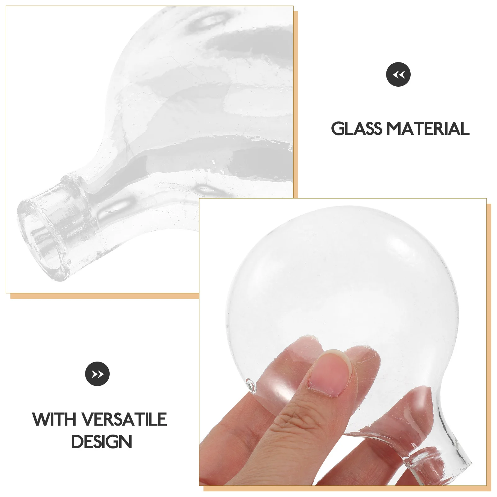 

2Pcs Clear Glass Lampshade Replacement for Pendant Light Fixtures Modern Decorative Lamp Covers for Bedroom Bar Cafe